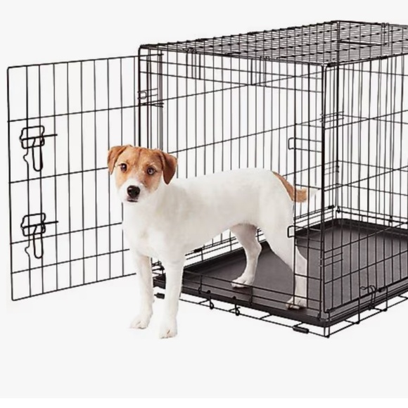Frisco Fold & Carry Single Door Collapsible Wire Dog Crate, Med/Large - Picture 1 of 11